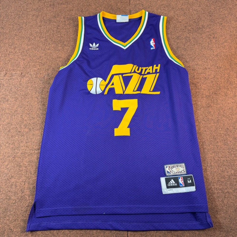 Adidas NBA Utah Jazz Pete Maravich 7 Hardwood Classics Jersey Purple Mens Medium